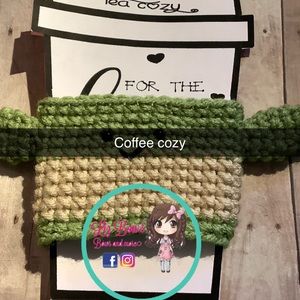 Crochet coffee cozy handmade,new